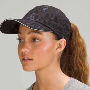 Lululemon Fast and Free Run Hat *Pony Cheetah Camo Deep Coal Multi